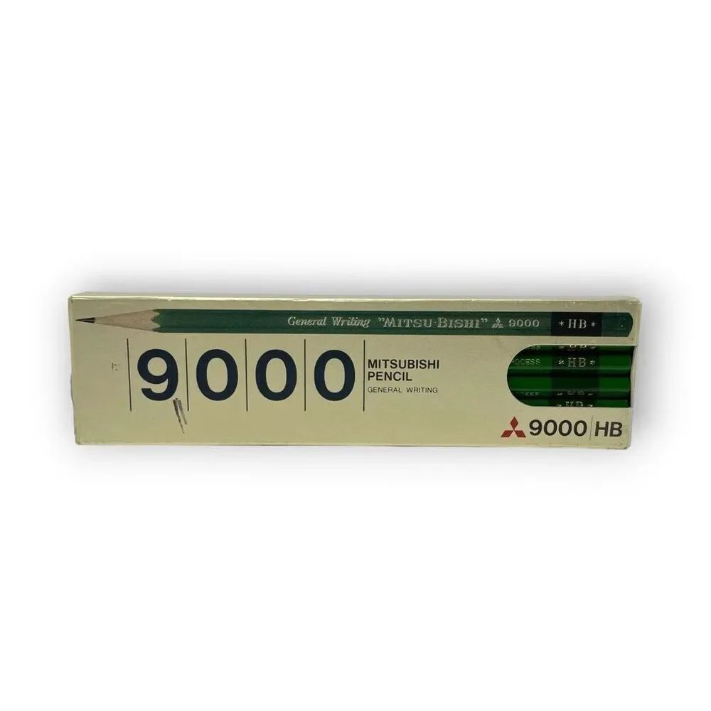 Mitsubishi Pencil 9000 HB 12 Pencils Animation Drawing Made In Japan Open Box